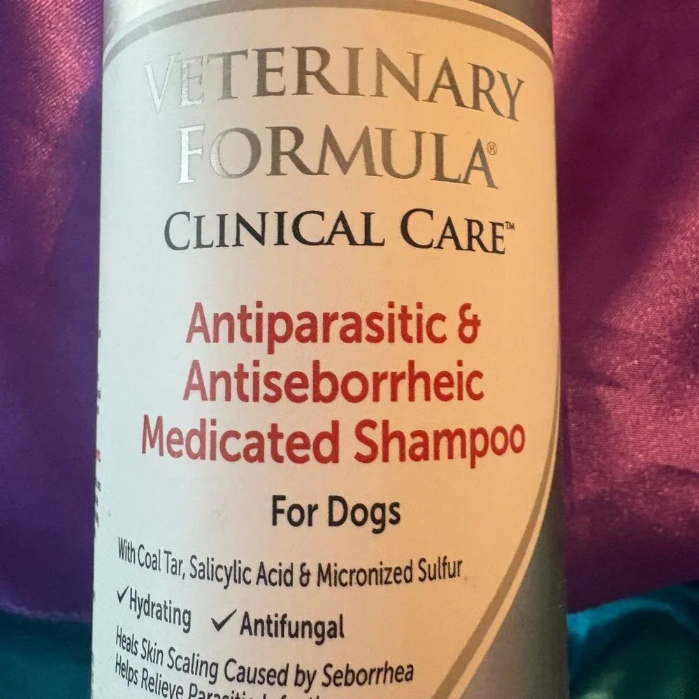Veterinary Formula DOG SHAMPOO Antiparasitic Antiseborrheic Medicated NEW